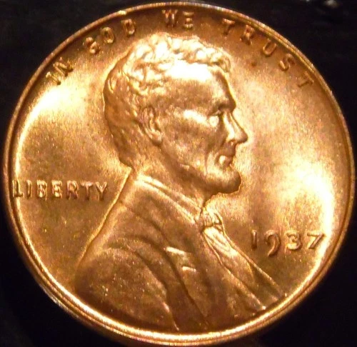 1937-P Lincoln Cent Gem BU Red Original
