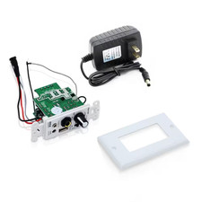 Bluetooth In-Wall Receiver - Wall Plate Audio Control Amplifier, USB, Microphone