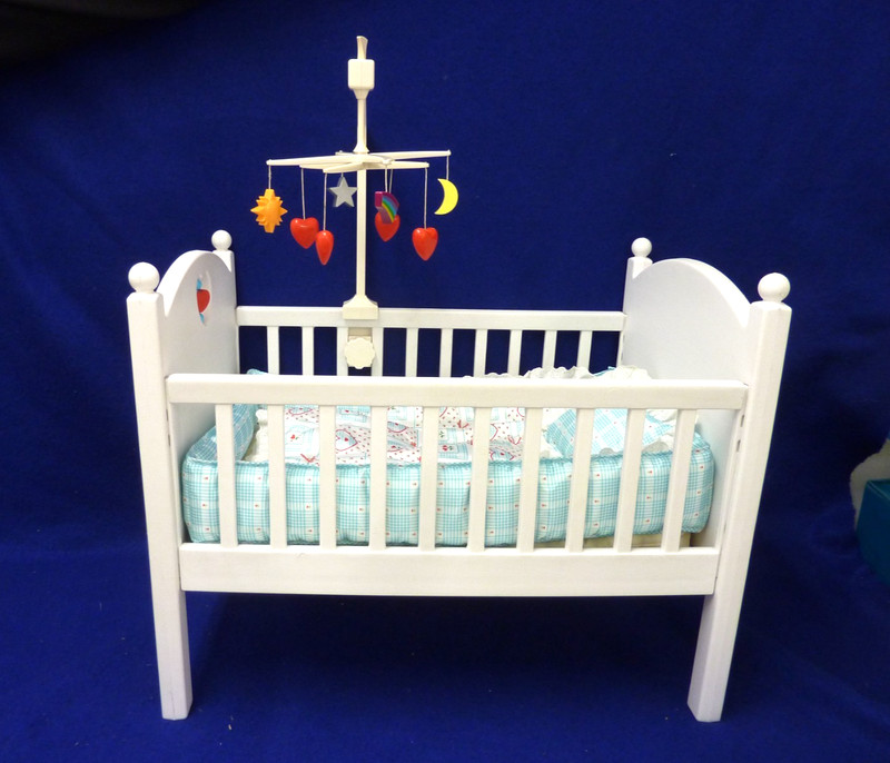AMERICAN GIRL PLEASANT CO BITTY BABY HEART CRIB BLANKET MOBILE BUMPER PAD