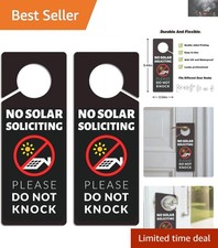 9.3x3.5 Inch No Solar Panel Soliciting Sign, Dual-Sided for Home  Office Use