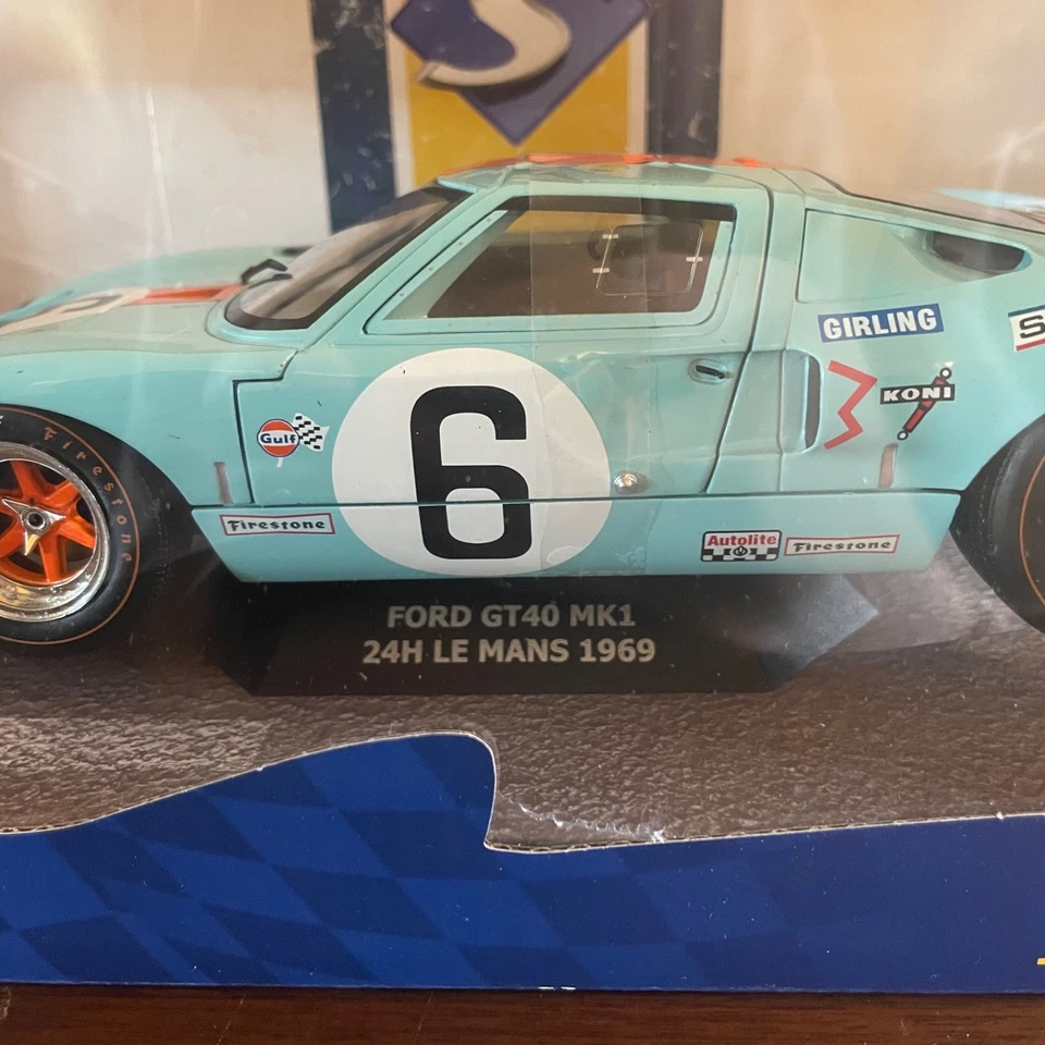 Solido Gulf Ford GT40 ganador Le Mans 1969 #6 ICKX OLIVIER 1/18 S1803003 NUEVO EN CAJA Foto 3 de 4