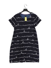 Foil A-Line Midi Dress L in Black