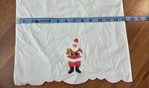 2 Santa Embroidered Guest Cotton Hand Towels - Picture 5 of 5
