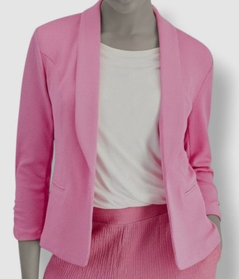 Bar III Women's Pink 3/4-Sleeve Shawl Collar Blazer Jacket Petite Size PP