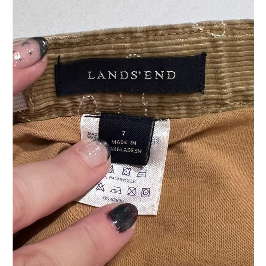 Falda bordada Lands' End para niños de pana para perro talla 7 100 % algodón dulce lindo twee Foto 4 de 4