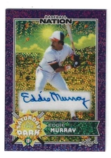 2025 Leaf Baseball Nation Eddie Murray Auto SA-EM1 Purple Sparkle 4/7