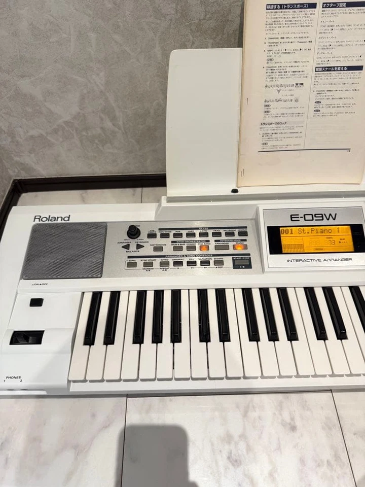 Roland E-09W Interactive Arranger Keyboard with Built-in Speaker White - Image 2 of 4