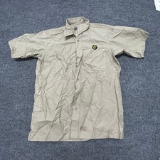 Dickies Shirt Mens Size M Khaki Tan Short Sleeve Button Down Work Utility
