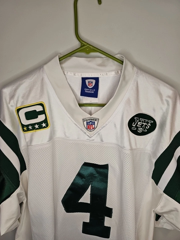 NFL New York Jets Reebok Jersey Brett Favre Fútbol Hombres Talla 50 Sobre Campo Malla  Foto 3 de 4