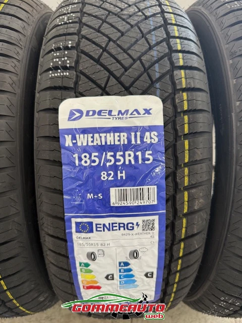 SET 4 PNEUMATICI 4 STAGIONI 185/55R15 82H DELMAX X-WEATHER II GOMME DOT2025 - Immagine 2 di 3