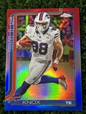 2025 Topps Chrome Football Dawson Knox #33 SP Red White and Blue