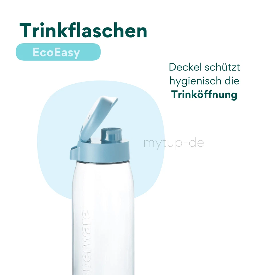 Tupperware EcoEasy Trinkflaschen Einzeln oder Set: 90ml 310ml 500ml 1L 1,5L 2L  - Bild 3 von 4