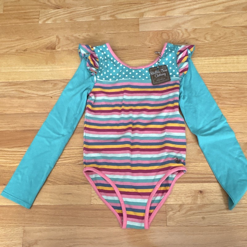 Matilda Jane Clothing Girls Long Sleeve Leotard Bodysuit Size 12 Multi-Color NWT