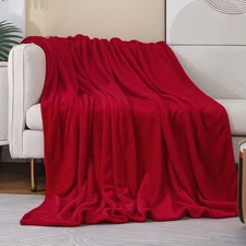 Best JIAHANNHA Red Throw Blanket Decorations Thin Fleece 50"x60" Super Soft Cozy