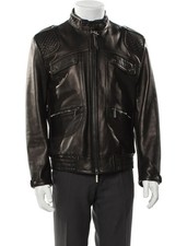 Roberto Cavalli Lamb Leather Moto Jacket