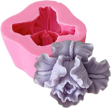 3D Flower Silicone Candle Molds Lotus/Rose/Iris/Camellia Flower Soap Plaster Res