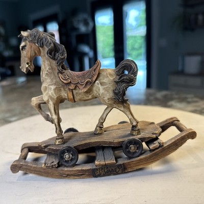 Carousel Rocking Horse Toy Figurine S.S. Sarna 6.5x5x2.5 Resin Decor Desktop