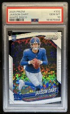 2025 Panini Prizm Jaxson Dart White Disco Rookie RC #332 Giants PSA 10 GEM MINT