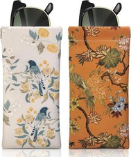 2Pcs Glasses Case Soft Squeeze Sunglasses Case Eyeglass Case Unisex for Women Me