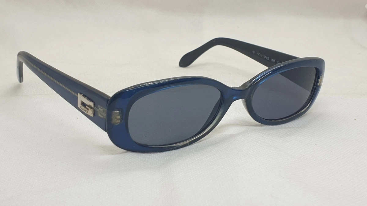 Gucci Blue Oval Sunglasses for Women for sale | eBay
