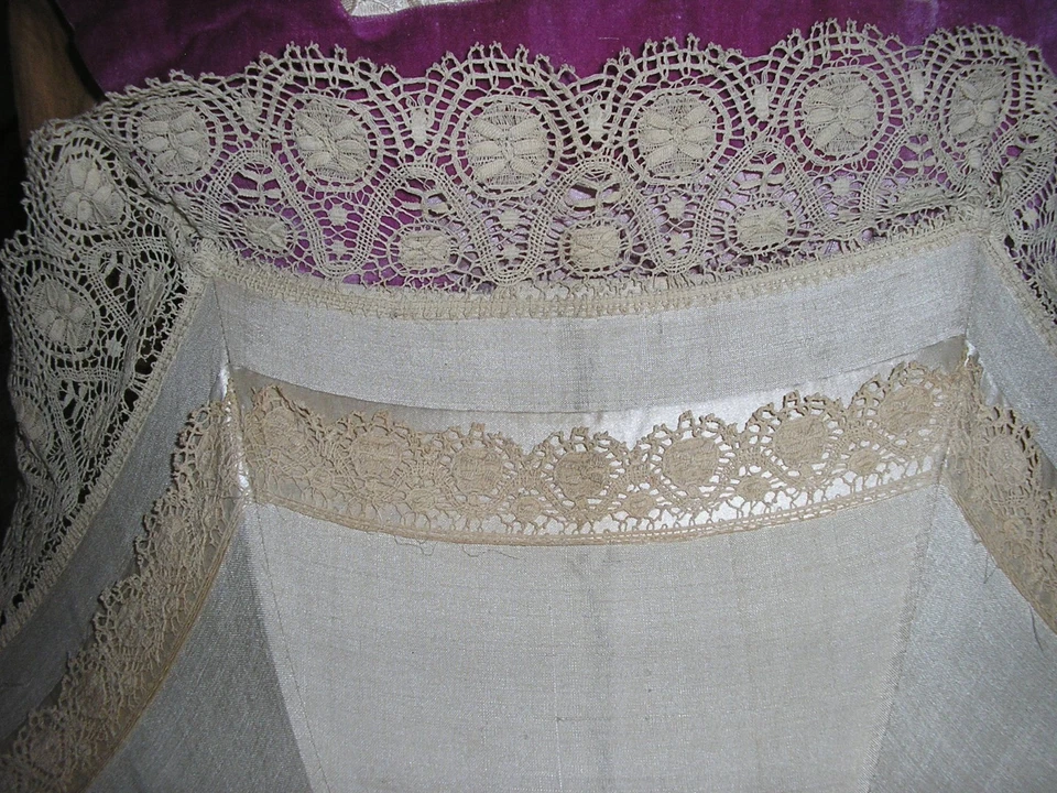 Изысканный викторианский зонтик бежевый шелк и кружево с деревянной ручкой работает отлично - Изображение 2 из 4