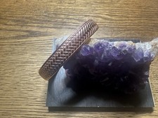 Solid Copper 9 Inch Cuff Men's Bracelet 2347 - 3/16 of an inch Wide.