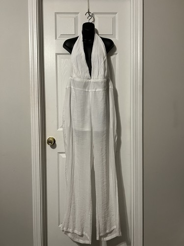 It’s Brand Plus Size 1x weißer leichter gefütterter Neckholder Overall. - Bild 12 von 12
