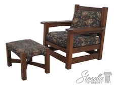 72064: STICKLEY Mission Oak Eastwood Chair & Ottoman