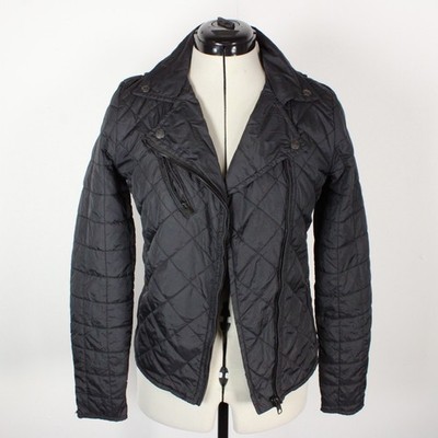 Schott Perfecto Nylon Steppjacke Damen S schwarz Vintage USA Biker Raute