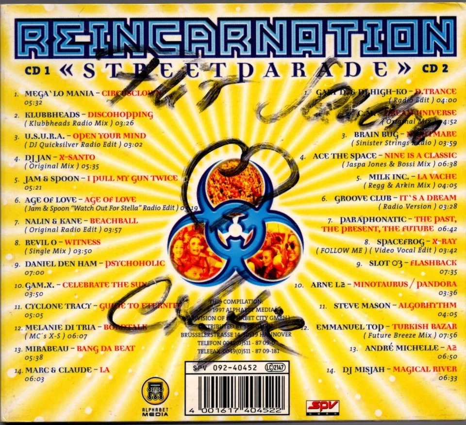 Reincarnation Streetparade –  Techno, House, Trance  V.A. 2 CD Album - Bild 2 von 2