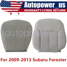 For 2009-2013 Subaru Forester Driver Side Perforated PU Leather Seat Cover Gray