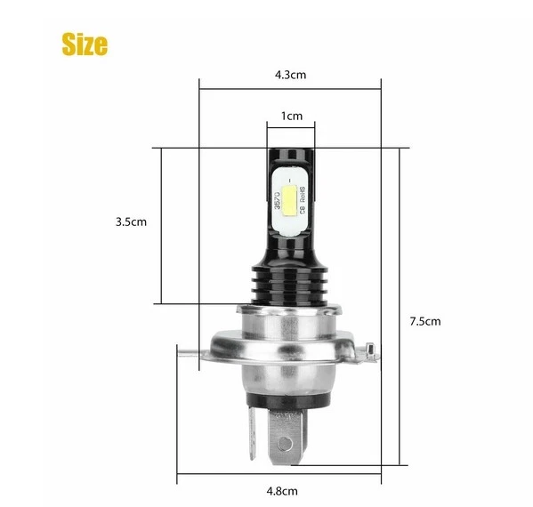 LED Headlight Kit H4 9003 6000K High & Low Beam Light for INFINITI G35 2003-2005 Foto 2 de 4