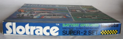 RARE VINTAGE 80'S SLOT RACE MAGNETIC 2 CAR 202 SET BENZ C111 HONG KONG NEW NOS ! - Picture 3 of 12