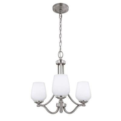 Kronleuchter 3x60W/E27 Nickel satiniert Klassisch