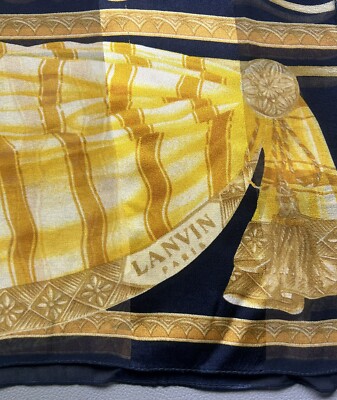 LANVIN PARIS VINTAGE ランバン　 パリス　ストール Authentic Vintage 