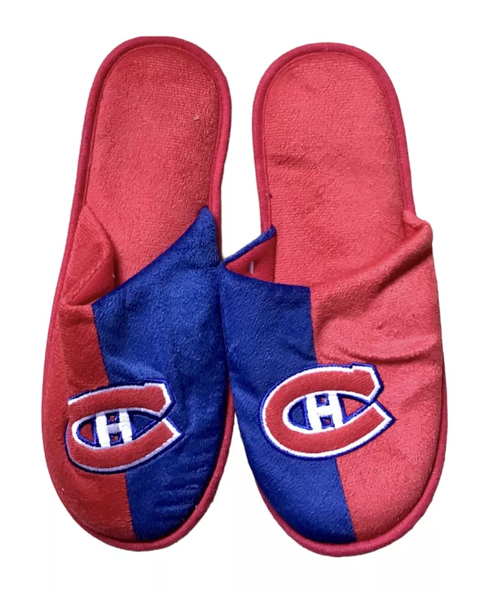 Montreal Canadiens NHL Ice Hockey Dual Colour Logo Mens Slippers