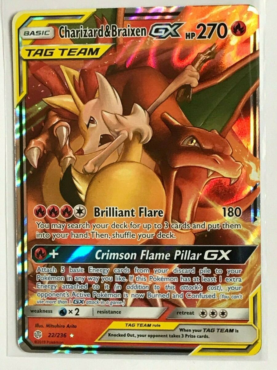 Charizard E Braixen GX Pokémon Carta Em Português 22/236 - Ri Happy