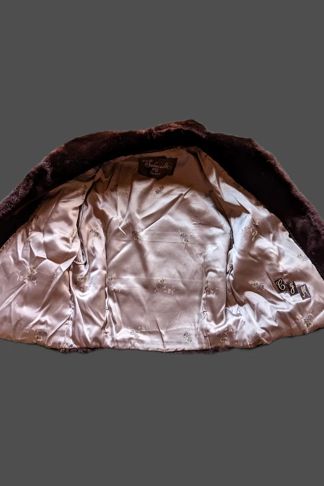 Vintage 1950s AF Schwalbe Brown Cropped Teddy Bear Jacket Rockabilly Sz S/M - Изображение 2 из 4