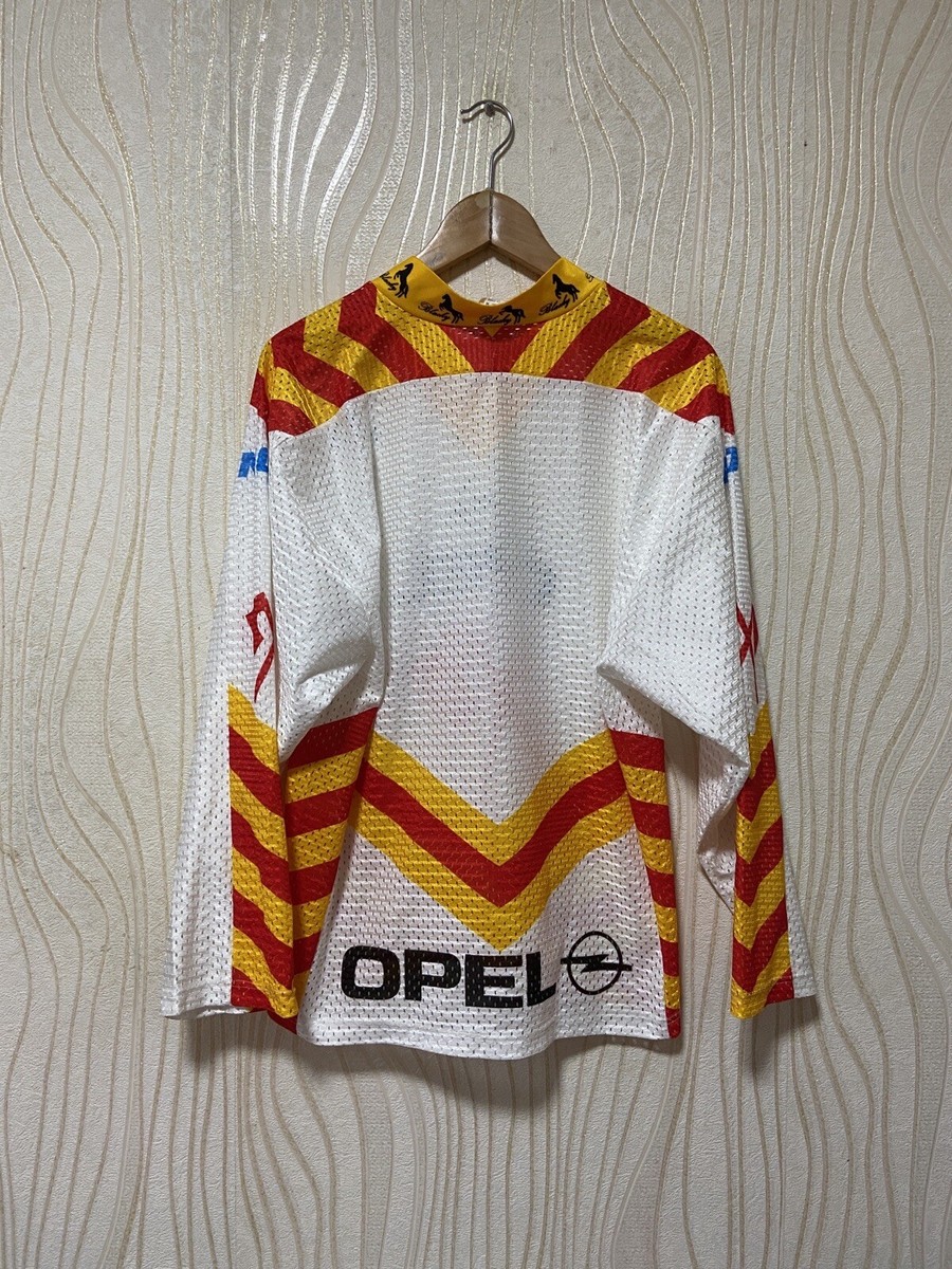 Maillot De Hockey EHC Biel Bienne Vintage - Taille M Homme - Noir Et Blanc (occasion)