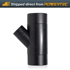 POWERTEC 70190 4-Inch by 2-1/2-Inch Y-Fitting Dust Collection Hose Connector