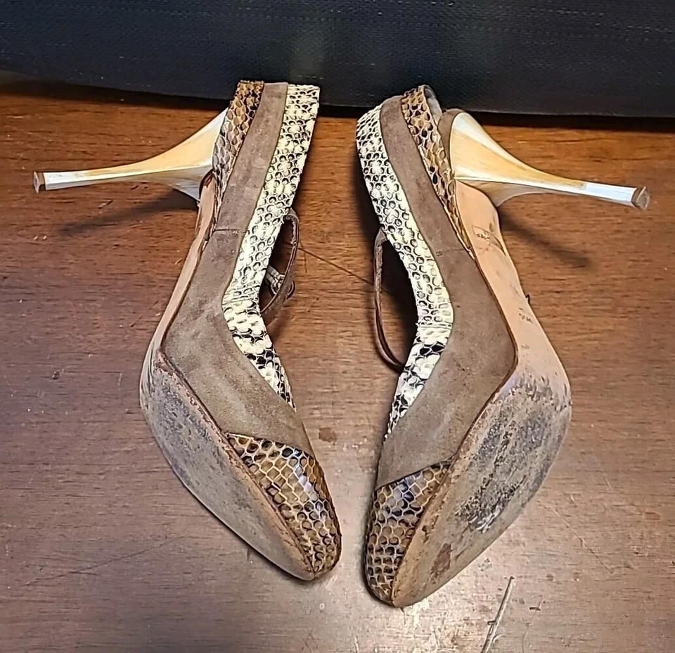 Zapatos Latitude Mujer Mujer Marrón Gamuza Estampado Animal Talla UE 40 EE. UU. 9 Foto 4 de 4