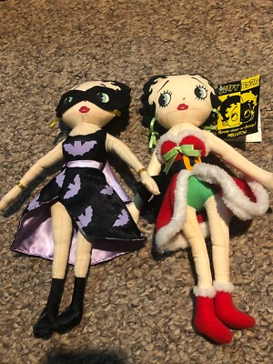 Vintage Betty Boop Plush Dolls Christmas 2 Batman Betty & Santa