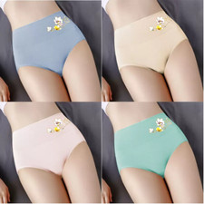 Pack of 4 pure cotton high waist underwear for women