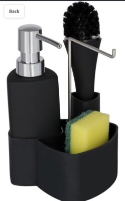 Wenko Wash Up Kitchen Brush Soap Dispenser Empire Set Organizer 