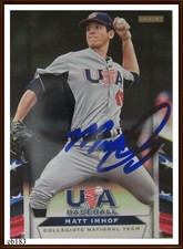 Matt Imhof autographed baseball card