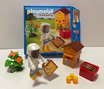 Playmobil BEEKEEPER Vintage 2015 COMPLETE Set 6818 w/ Hive Frames etc. EXCELLENT