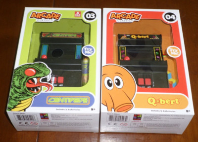 LOT 2 NEW ARCADE CLASSICS HANDHELD GAMES CENTIPEDE Q*BERT ATARI NINTENDO SEGA