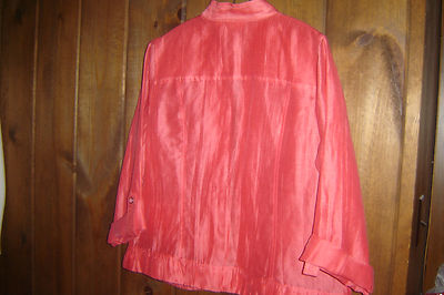 Veste Ouverte Chico's Coral - Taille 1 (Small-Medium) - Linen Blend - Occasion Excellent état