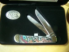 CASE SPORTSMAN WILDLIFE SERIES COLOR WASH 6254SS TRAPPER 60585  4 1/8" BEAUTIFUL