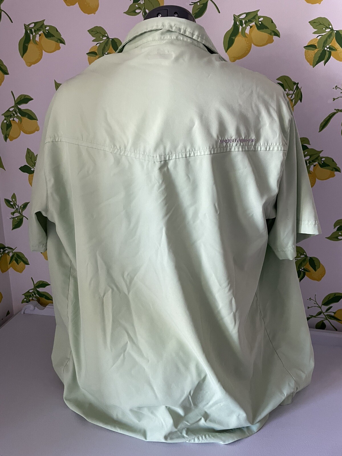 Under Armor Prototype Button Down Shirt Lime Gree… - image 3